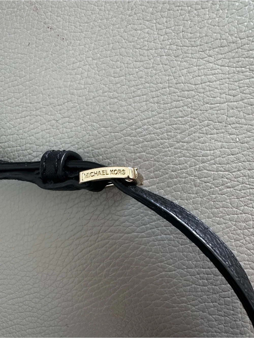 Michael Kors Black Pebbled Leather Crossbody with Gold MK Medallion